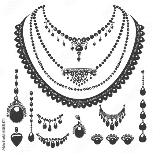 Silhouette jewelry and accessories for women black color only