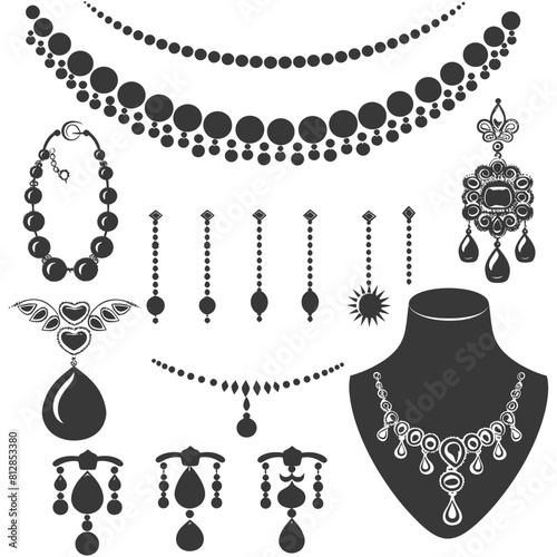 Silhouette jewelry and accessories for women black color only