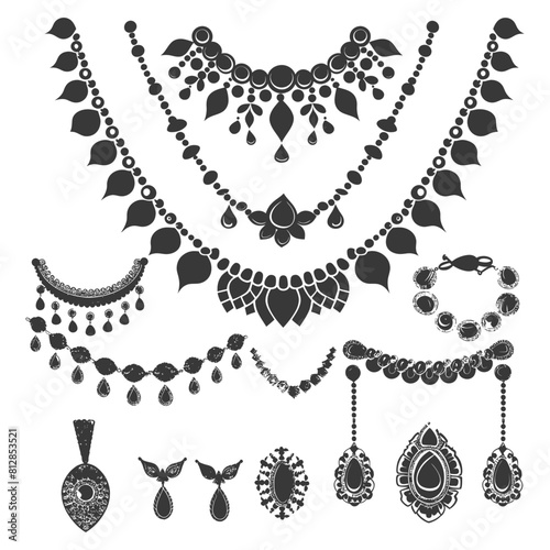 Silhouette jewelry and accessories for women black color only