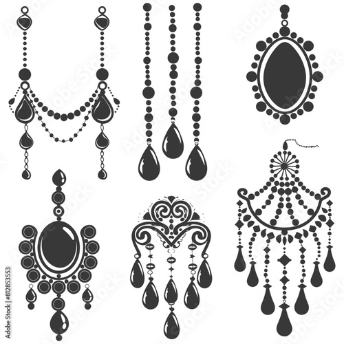 Silhouette jewelry and accessories for women black color only