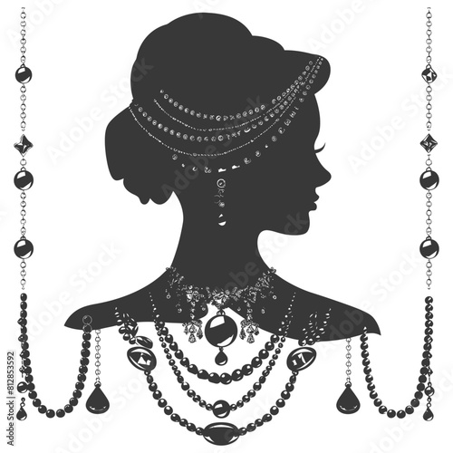 Silhouette jewelry and accessories for women black color only