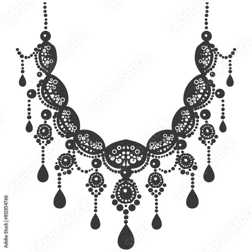 Silhouette jewelry necklace accessories black color only