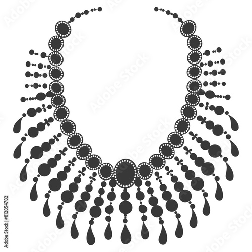 Silhouette jewelry necklace accessories black color only