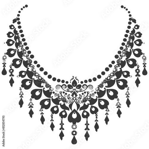 Silhouette jewelry necklace accessories black color only