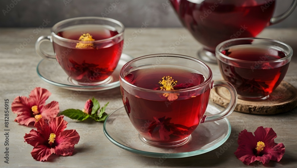 flower tea hibiscus tea hibiscus with copy space