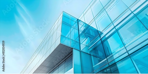 Contemporary Commercial Building Featuring Glass Windows  Aluminum Panels  Steel Frame  and Diagonal Cladding. Concept Architecture Photography  Modern Structures  Urban Landscapes