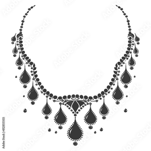 Silhouette jewelry necklace accessories black color only