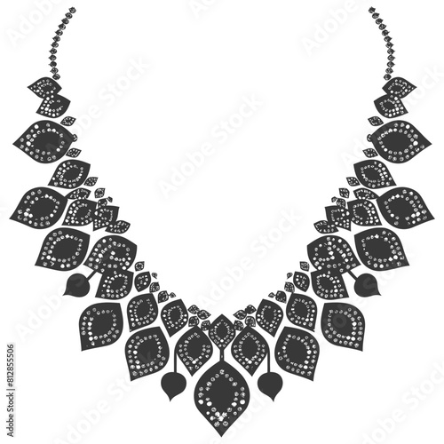 Silhouette jewelry necklace accessories black color only