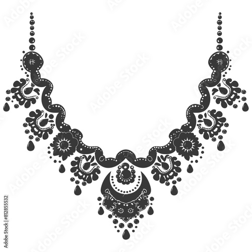 Silhouette jewelry necklace accessories black color only