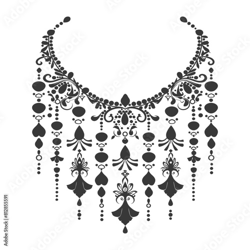 Silhouette jewelry necklace accessories black color only