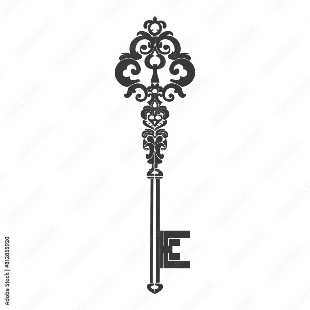 Silhouette key black color only Silhouette key black color only