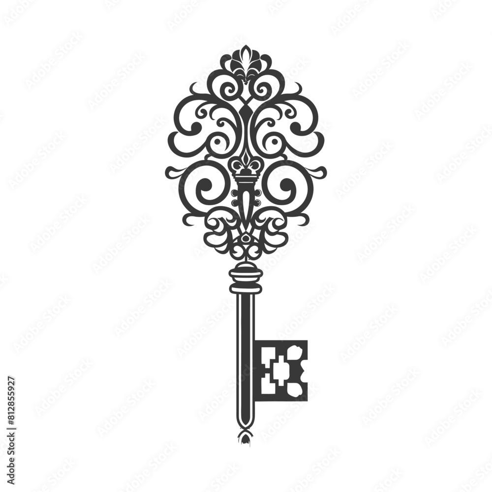 Silhouette key black color only Silhouette key black color only