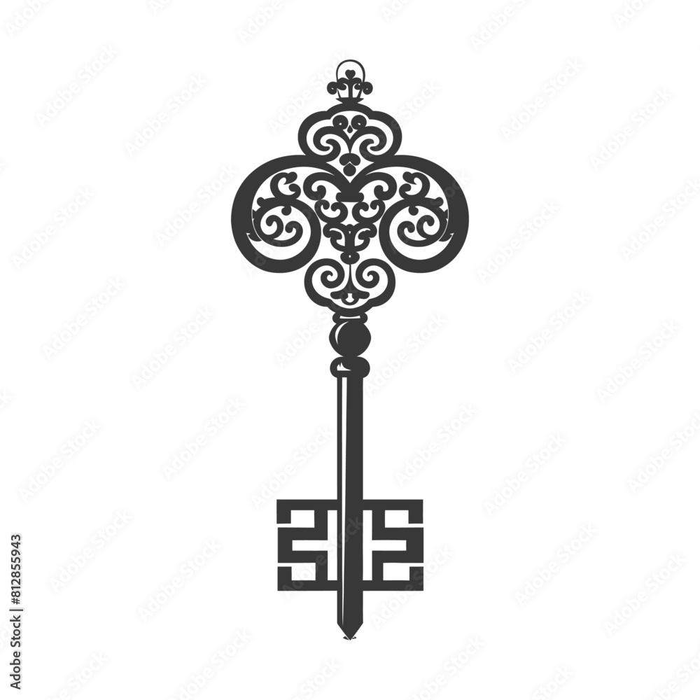 Silhouette key black color only Silhouette key black color only