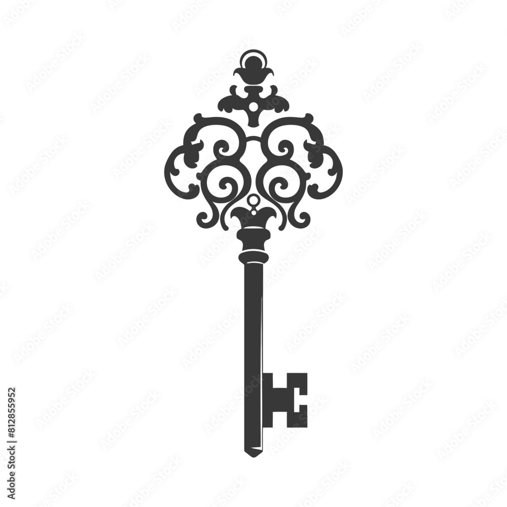 Silhouette key black color only Silhouette key black color only