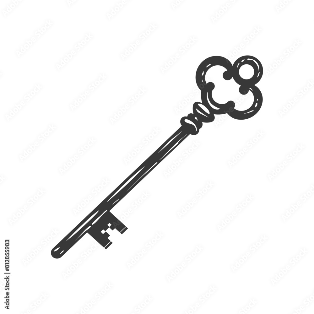 Silhouette key black color only Silhouette key black color only