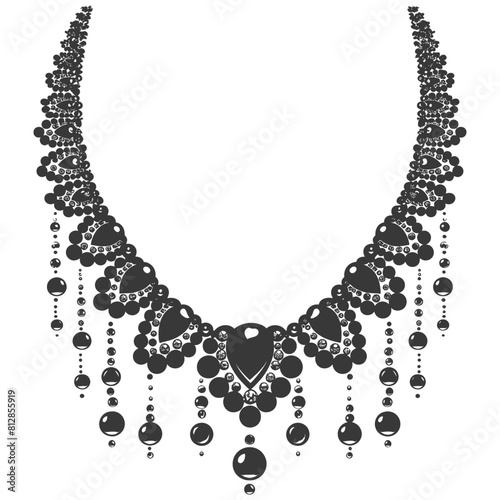 Silhouette jewelry necklace accessories black color only