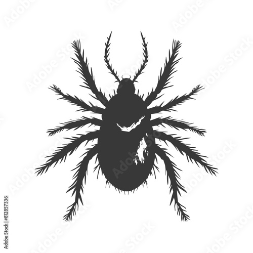 Silhouette lice animal black color only