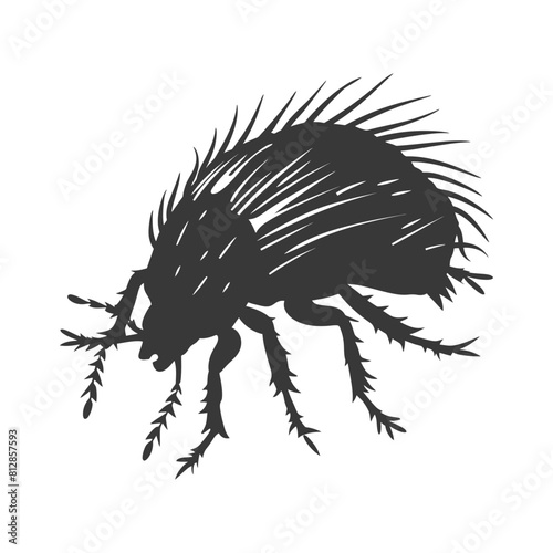 Silhouette lice animal black color only