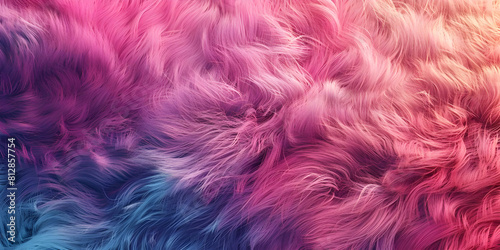 Colorful fur texture pattern background - Ai Generated
