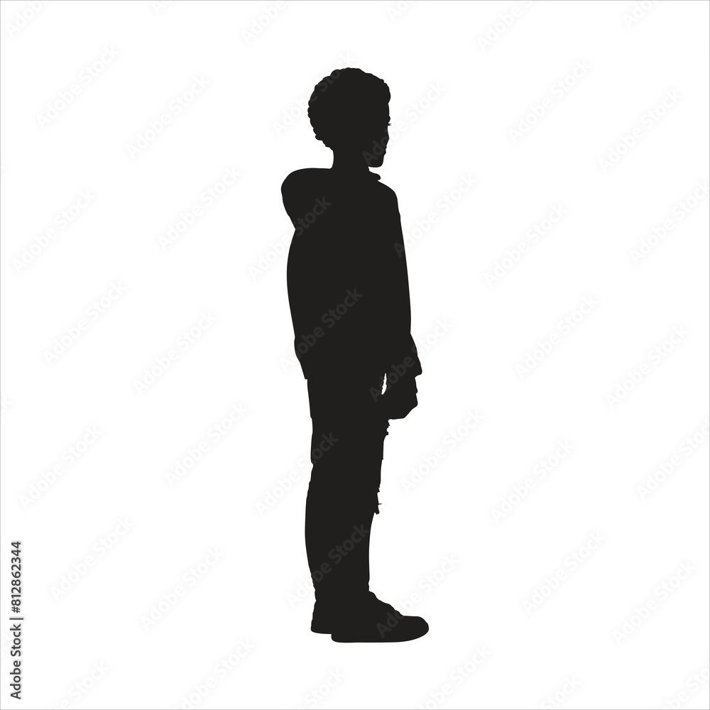 Man back view silhouette on vector illustration. icon, vector, logo. Man back view silhouette on vector illustration. icon, vector, logo.