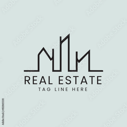 Real estate logo design. Rent, Use For sale of real estate vector logo, House cleaning, home security, real estate auction. Vector building logo concept.