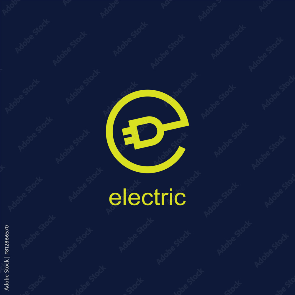 Obraz premium Letter e electric logo symbol vector 