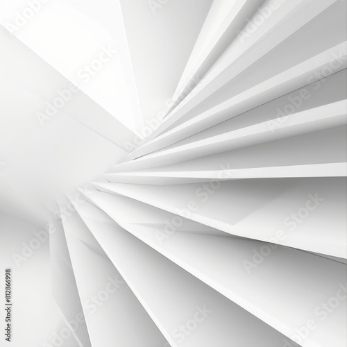 Minimal geometric abstract white background
