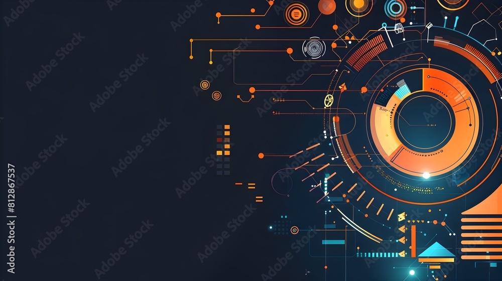 Obraz premium Innovative Digital Technology Interface with Abstract Futuristic Elements