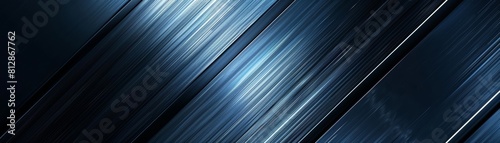 Blue and black metal background with shiny lines.abstract blue background photo