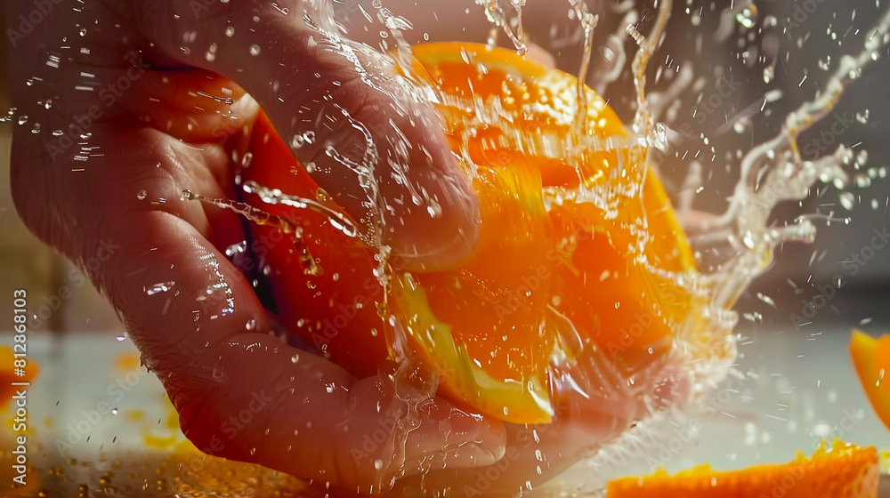 Słowa kluczowe: peach, fruit, juicy, ripe, food, fresh, organic, vitamin, snack, healthy, water, background, closeup, slice, nourishment, cut, freshness, ingredient, orange, yellow, dessert, diet, nat