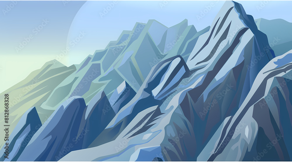 Fototapeta premium low square mountain ridge Stock vector illustration