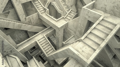A concrete staircase that goes nowhere.