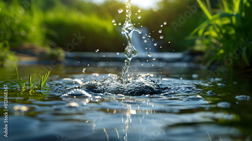 Sustainable Water Management in Business: Implementing Conservation Strategies for Reduced Environmental Footprint   Photo Realistic Concept on Adobe Stock