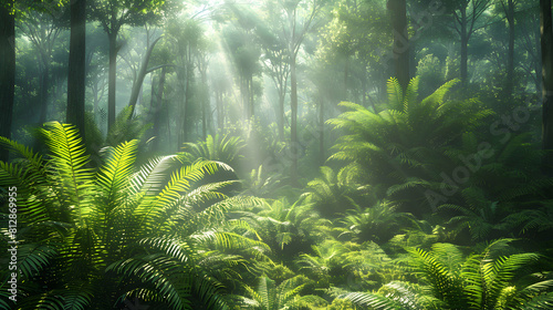 Portrait of Wildlife in Thriving Old Growth Habitat  Exquisite Photo Realism Depicts Diverse Ecosystems of Biodiversity in Undisturbed Forest