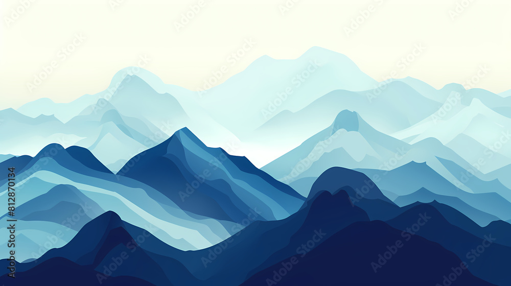 Naklejka premium low square mountain ridge Stock vector illustration