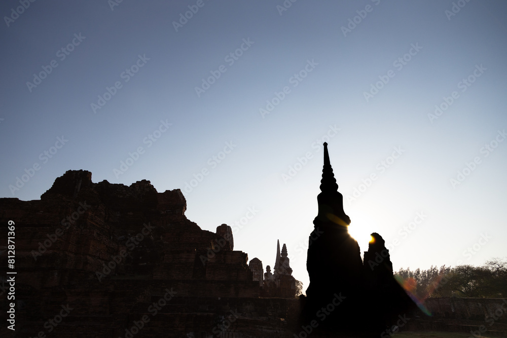 Wat Mahathat ancient temple Ayutthaya Thailand