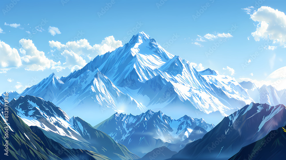 Obraz premium low square mountain ridge Stock vector illustration