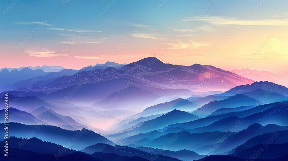 low square mountain ridge Stock vector illustration