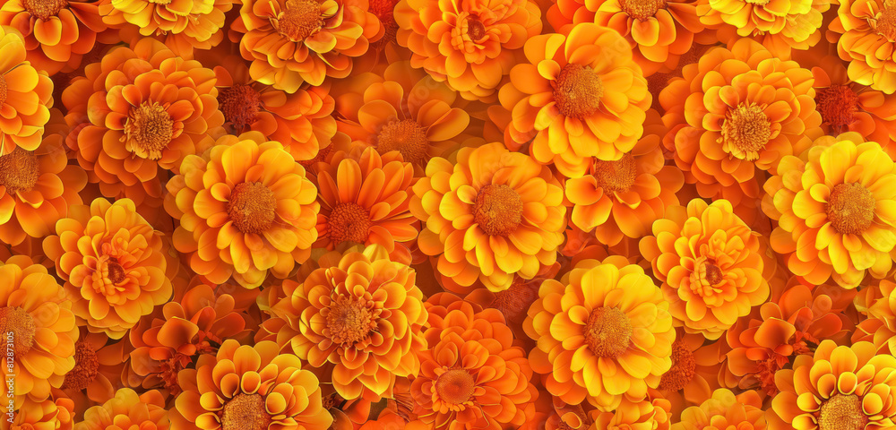 custom made wallpaper toronto digitalseamless bright orange marigold floral pattern for joyful textile design