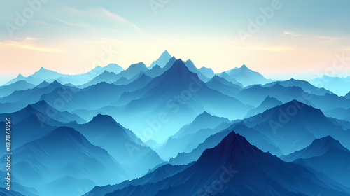 low square mountain ridge Stock vector illustration