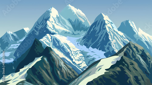 low square mountain ridge Stock vector illustration © ak159715