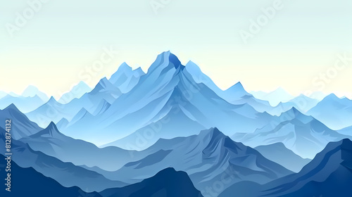 low square mountain ridge Stock vector illustration