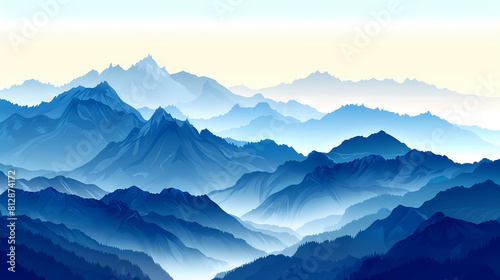 low square mountain ridge Stock vector illustration