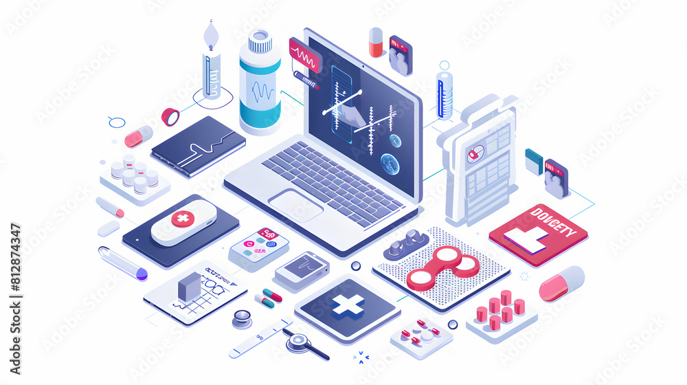 Health Tech Startups: Innovating for Better Healthcare Delivery Isometric Flat Design Icon Concept for Health Tech Startups Developing New Solutions Health Tech Startups: Innovating for Better Healthcare Delivery Isometric Flat Design Icon Concept for Health Tech Startups Developing New Solutions