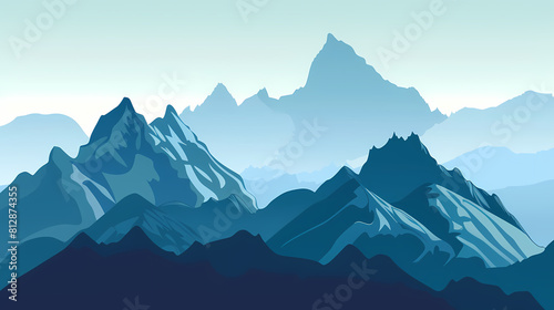 low square mountain ridge Stock vector illustration