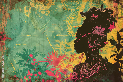 abstract floral african  background