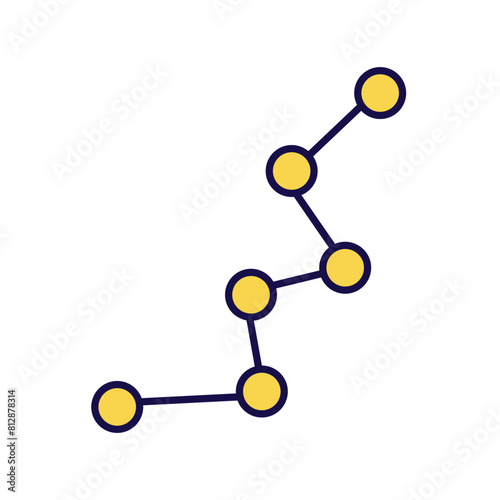 constelation with white background vector stock illustration