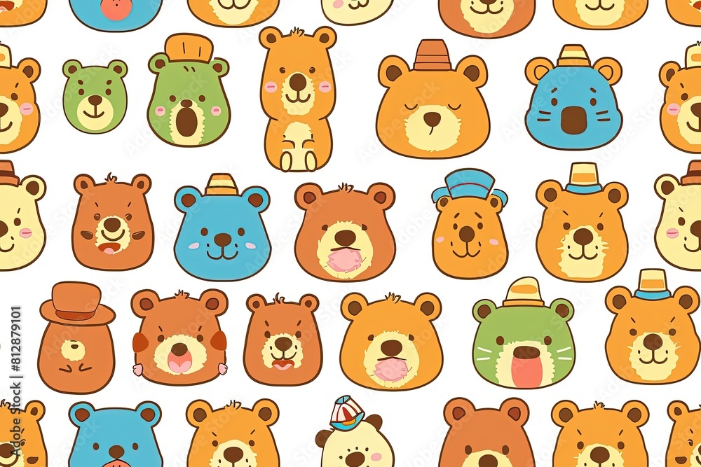 A cute and simple cartoon design featuring A cute and simple cartoon design featuring