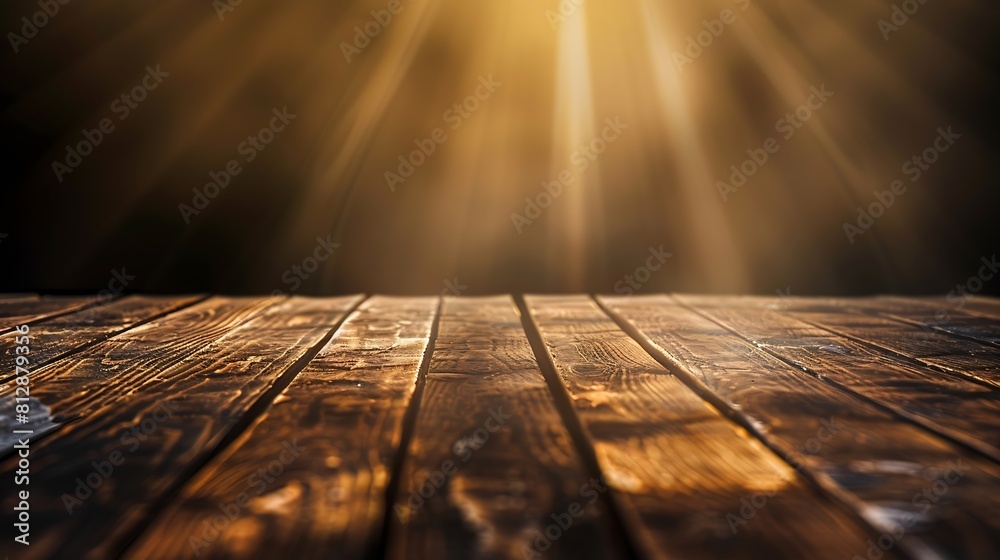 Perspective light empty wooden table from above on blurred background can be used mockup to display installation products or design layout : Generative AI Perspective light empty wooden table from above on blurred background can be used mockup to display installation products or design layout : Generative AI