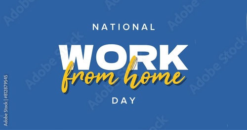 Work From Home Day Holiday Video Concept